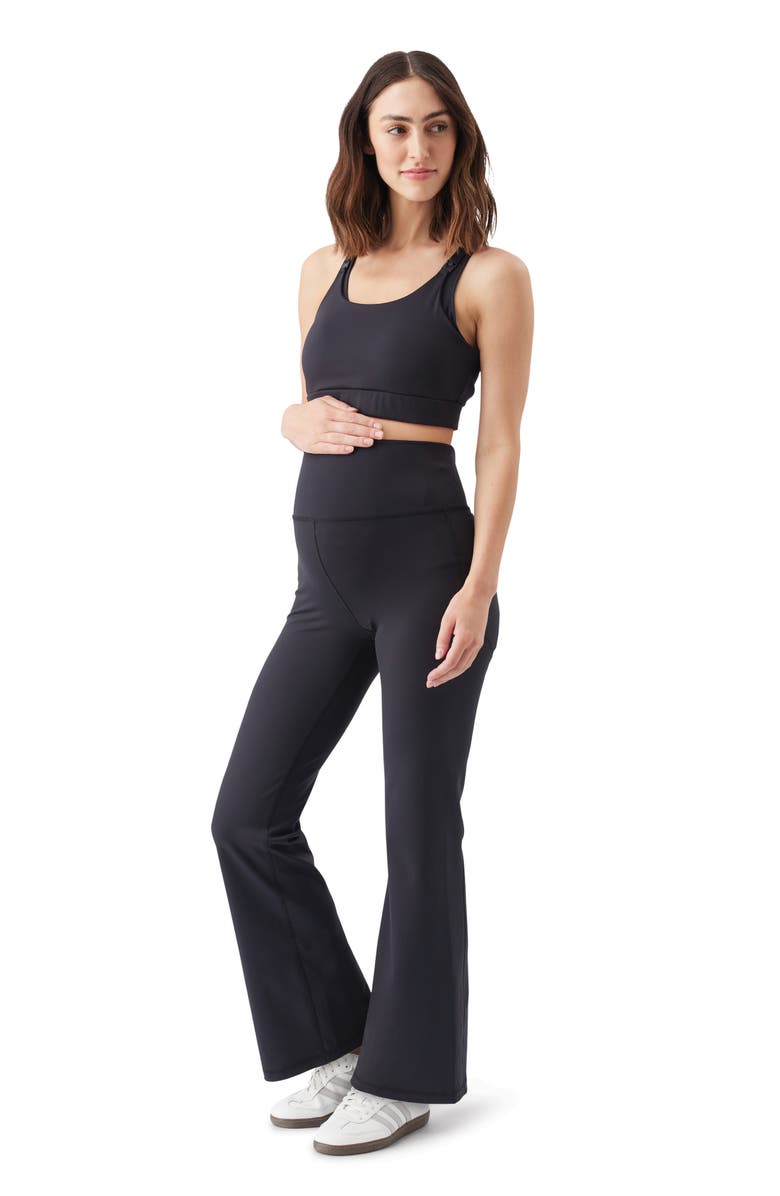 Ripe Maternity Tempo Nursing Crop Top, Alternate, color, Black