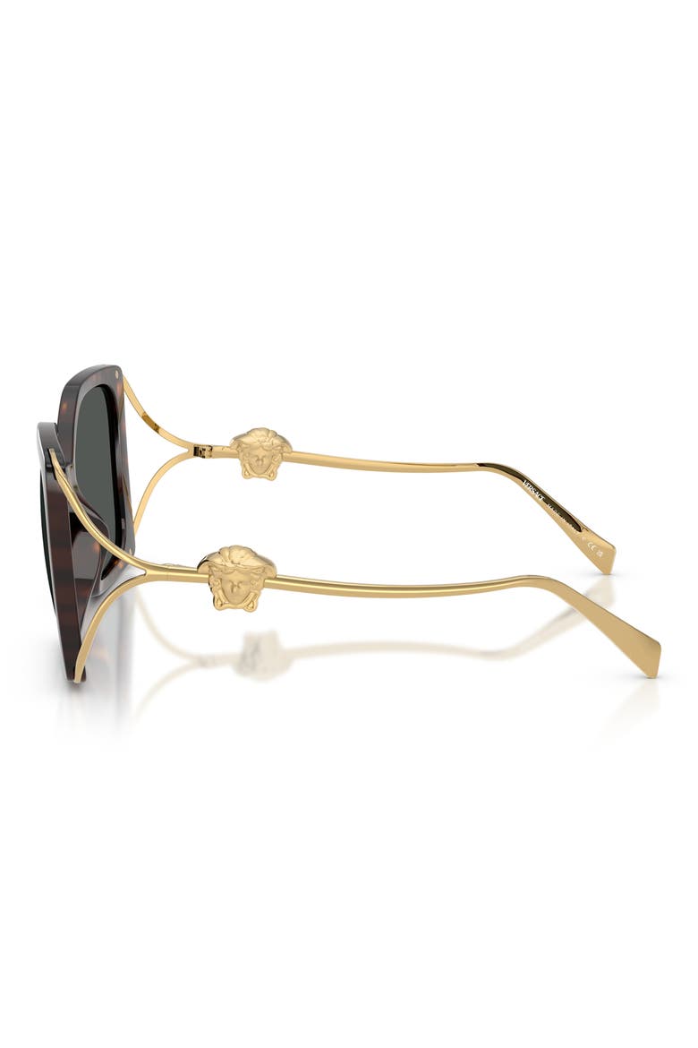 58mm Square Sunglasses, Alternate, color, HAVANA / DARK GREY