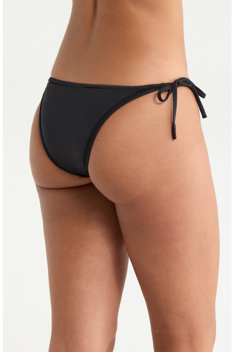 Side Tie Bikini Bottoms, Alternate, color, BLACK