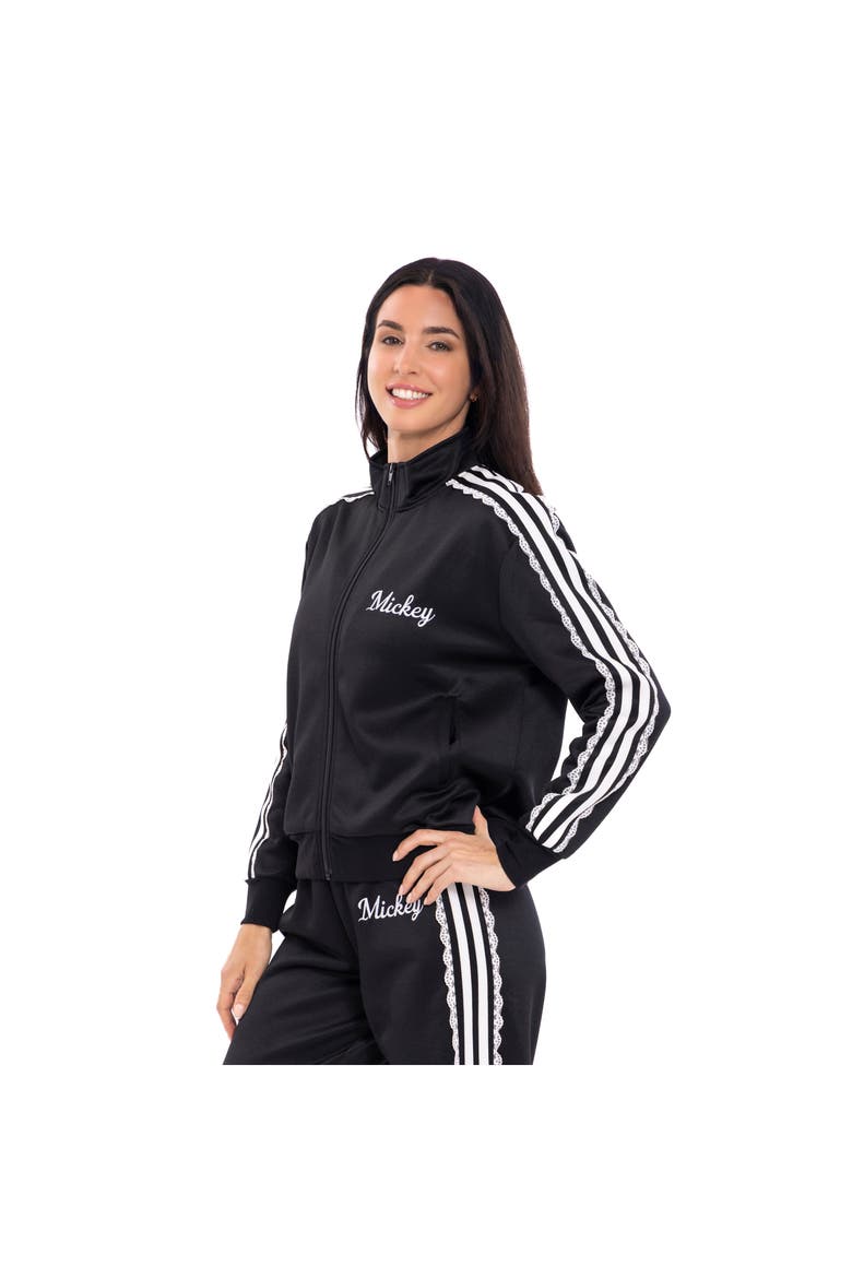 Mickey Mouse Zip-Up Track Jacket, Main, color, Black Mickey Mouse