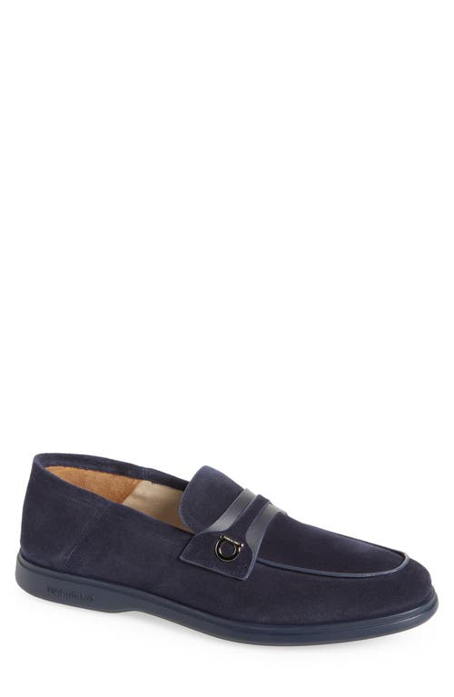 Ferragamo Drame Loafer In Navy