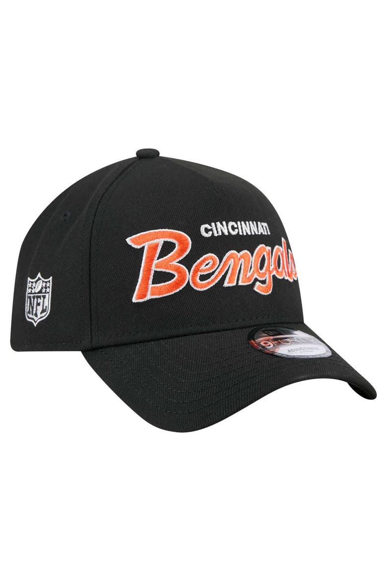 Men's New Era Black Cincinnati Bengals Smith 9FORTY Adjustable hat, Main, color, Black