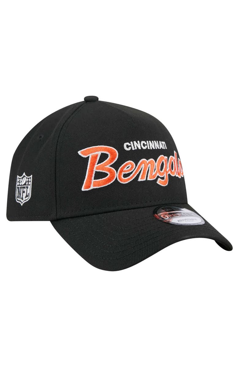 New Era Men's New Era Black Cincinnati Bengals Smith 9FORTY Adjustable hat, Main, color,