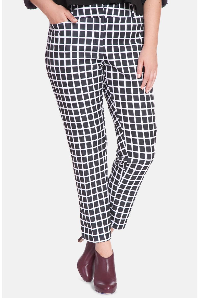 'Kady' Ankle Pants, Main, color, WINDOW PANE PLAID
