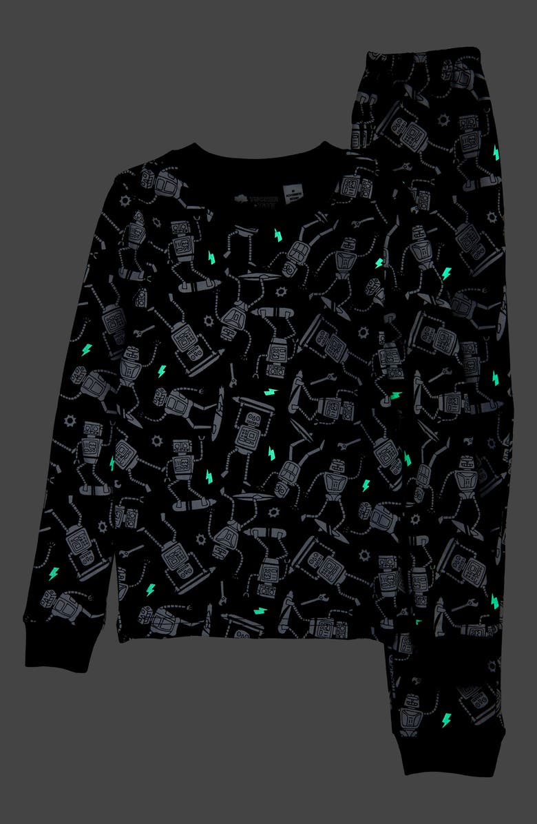 Tucker + Tate Glow in the Dark Fitted Two-Piece Pajamas, Alternate, color, 