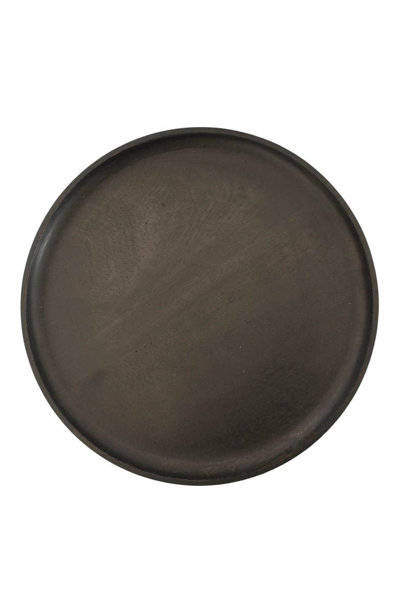 Chechen Wood Design Rosa Morada Wooden Base Platter, Alternate, color, Black