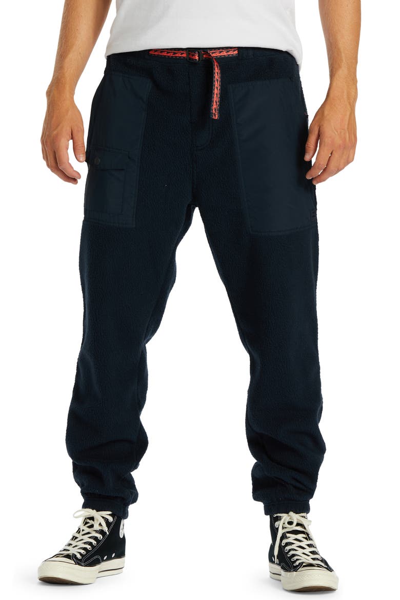Boundary Belted Polar Fleece Trail Pants, Main, color, NAVY