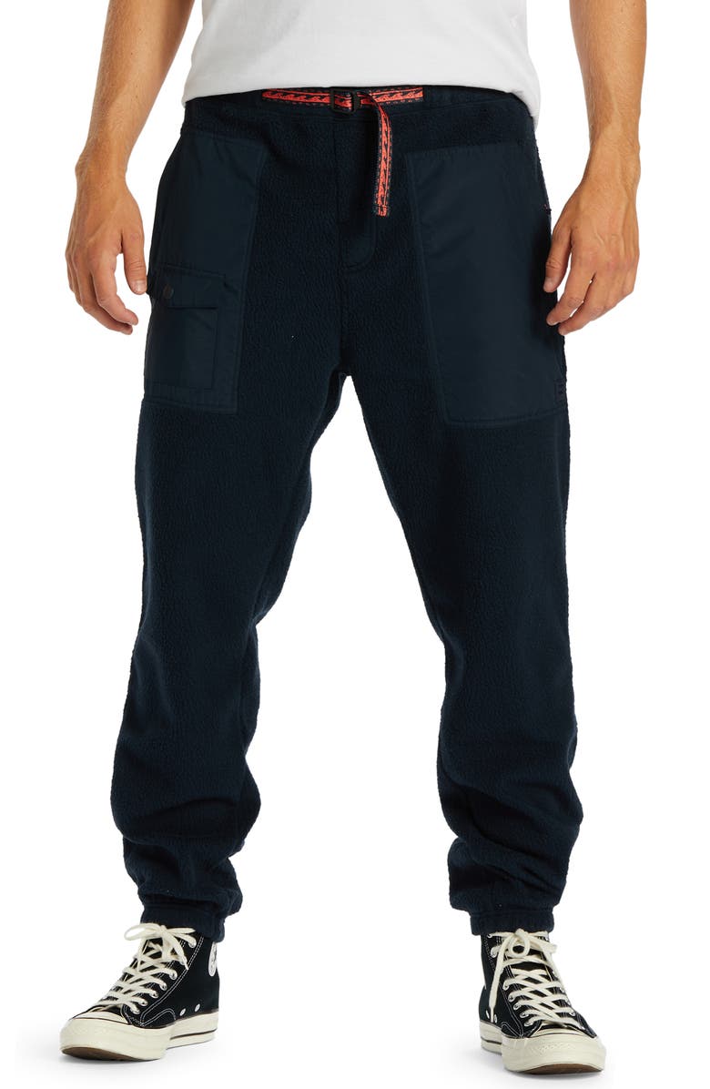 Billabong Boundary Belted Polar Fleece Trail Pants, Main, color, 