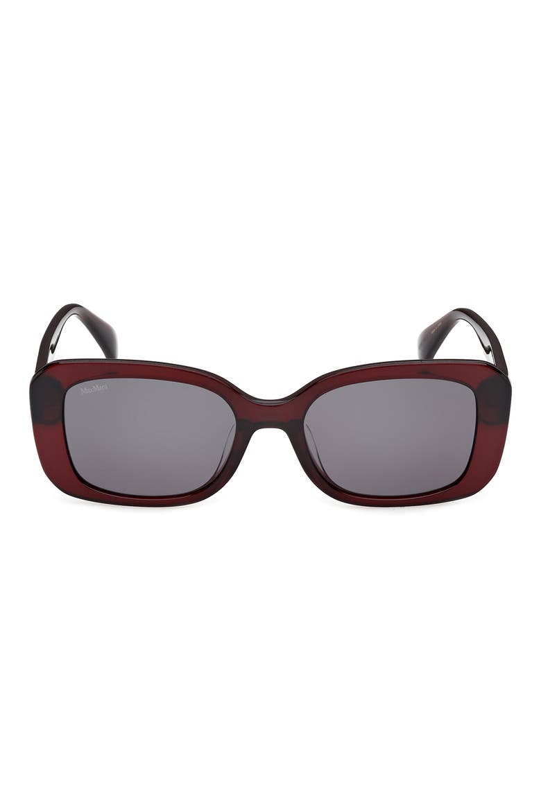 54mm Rectangular Sunglasses, Main, color, SHINY BORDEAUX / SMOKE