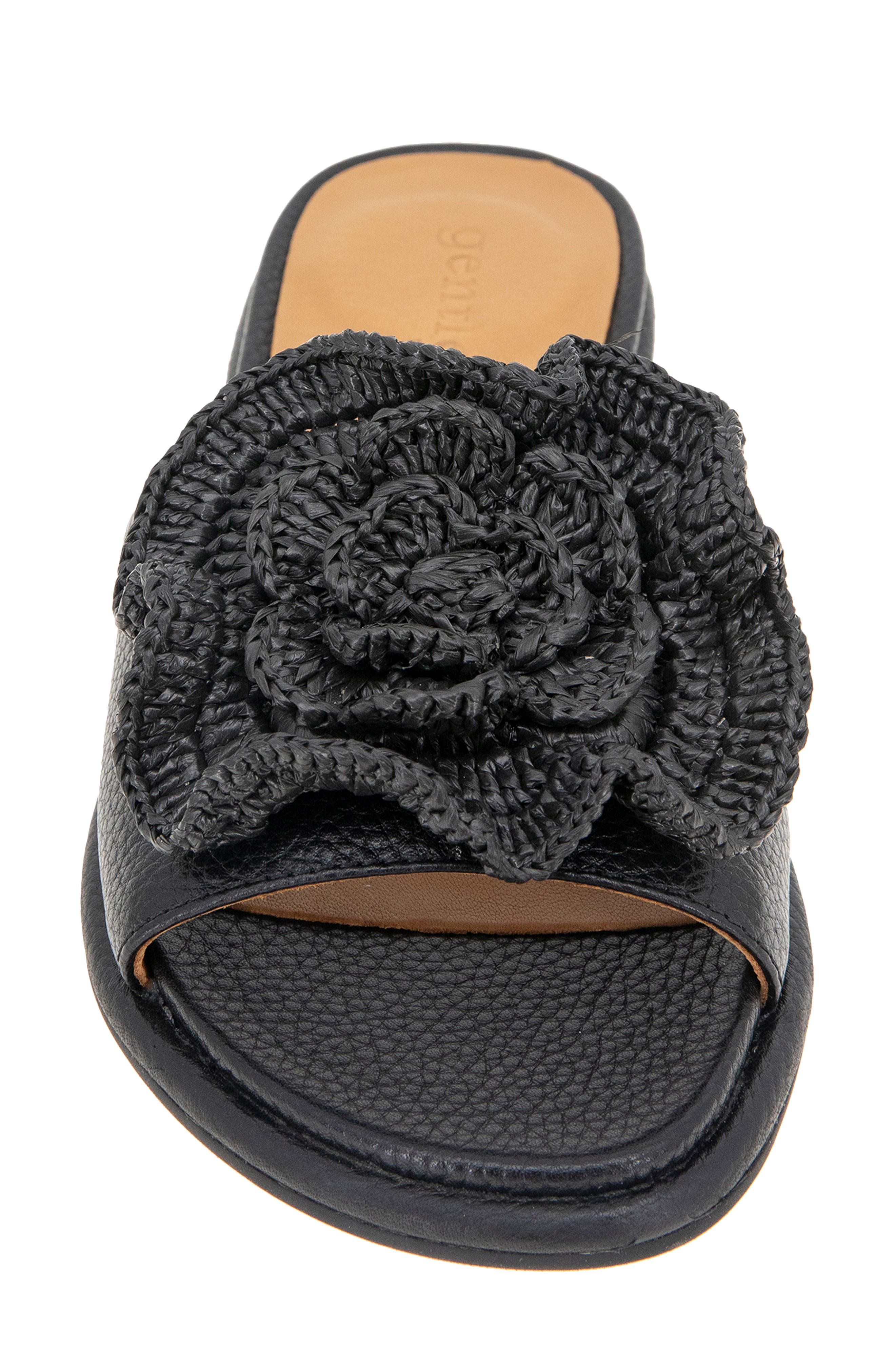 Lucy Slide Sandal, Alternate, color, BLACK LEATHER