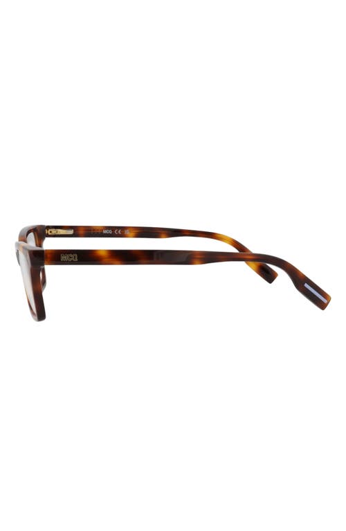Alexander Mcqueen Mcqueen 51mm Rectangular Optical Glasses In Havana Havana Transparent