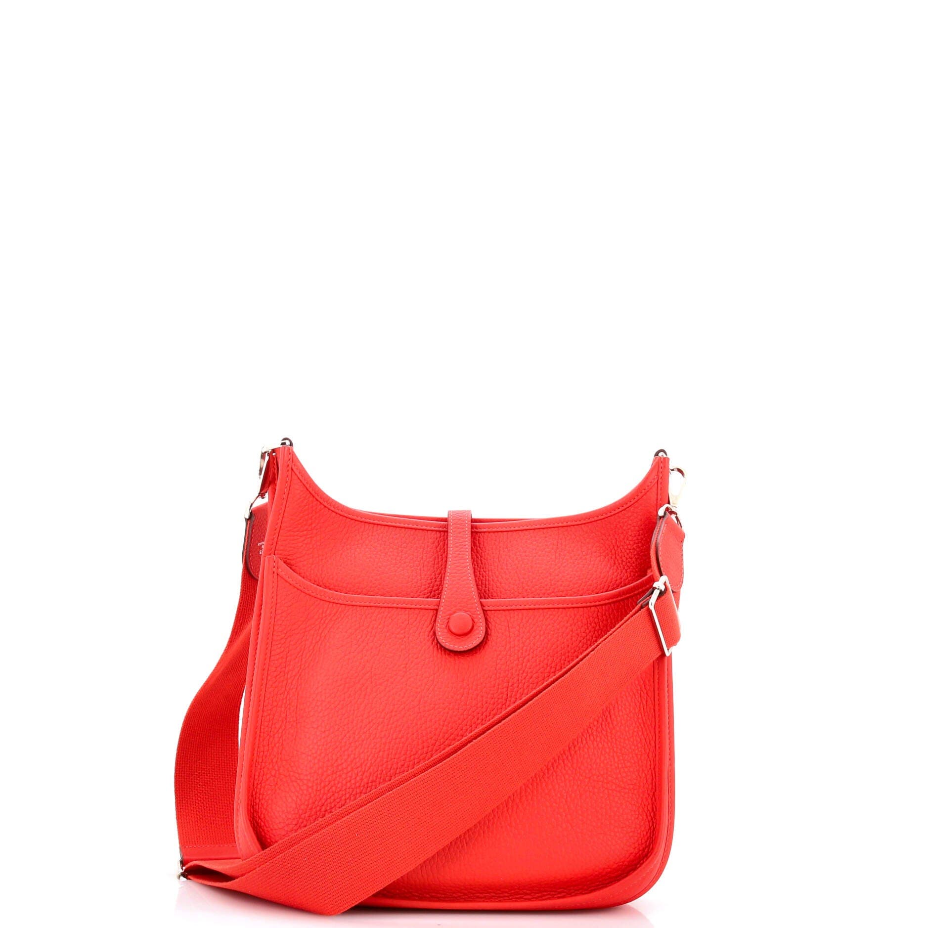 Pre-Owned Hermes Evelyne Bag Gen III Clemence PM, Alternate, color, Rouge Pivoine