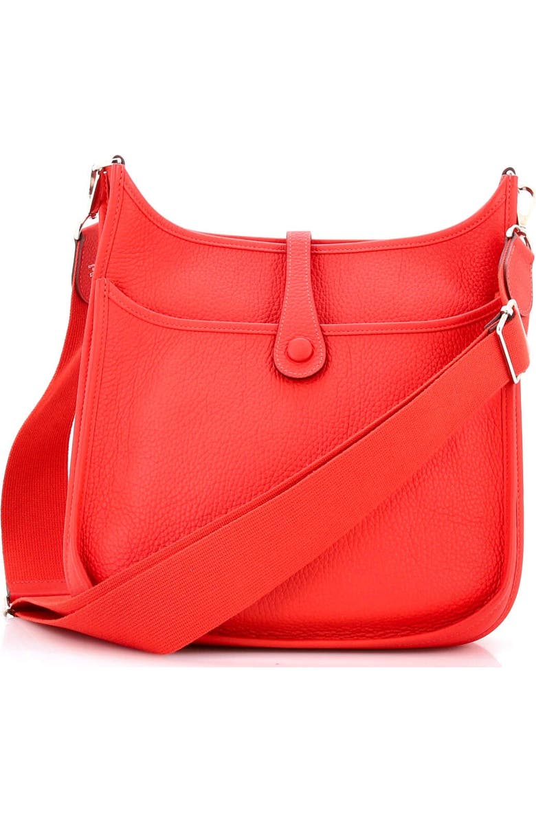 Pre-Owned Hermes Evelyne Bag Gen III Clemence PM, Alternate, color, Rouge Pivoine