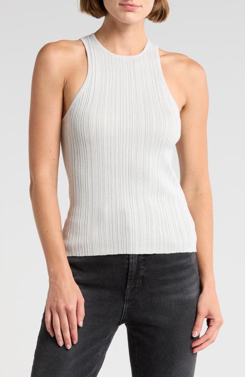 The Signature Shimmer Knit Cutaway Sweater Tank