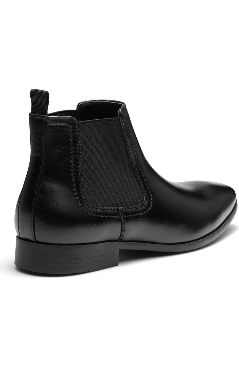 Uncut NEWLANDS almond toe Chelsea dress boot, Alternate, color, Black Pu