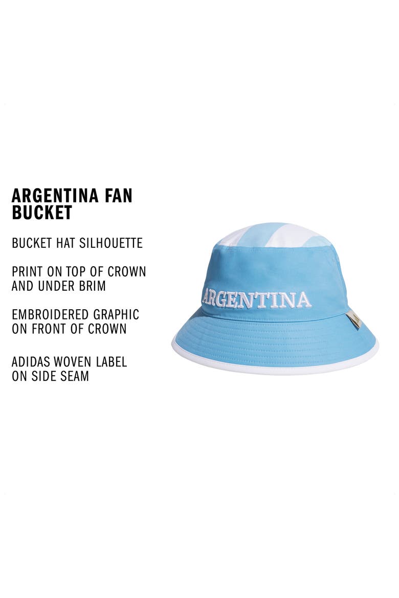 Argentina Fan Bucket Hat, Alternate, color, LIGHT BLUE/ ICEY BLUE/ WHITE
