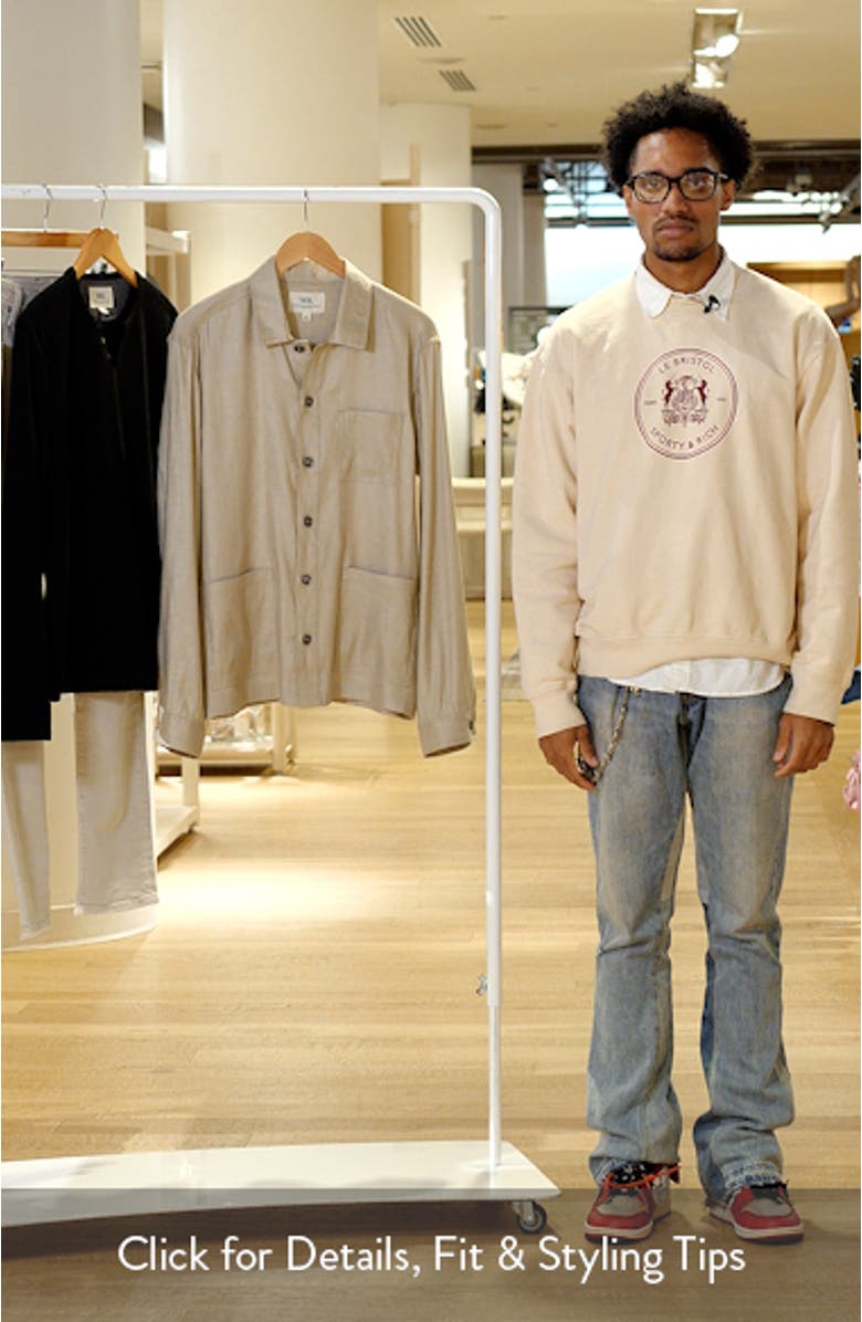 Linen Blend Shirt Jacket, sales video thumbnail