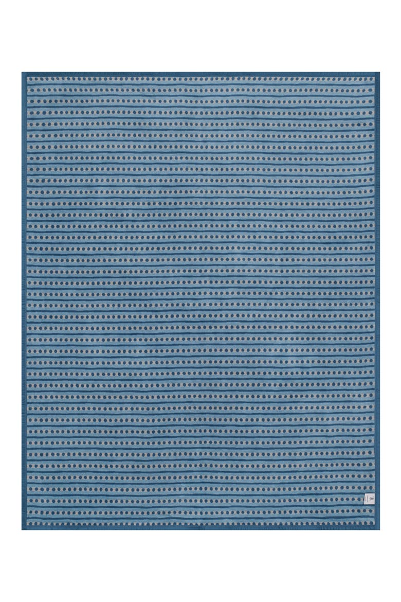 Beach Pebble Cornflower Blanket, Alternate, color, BLUE