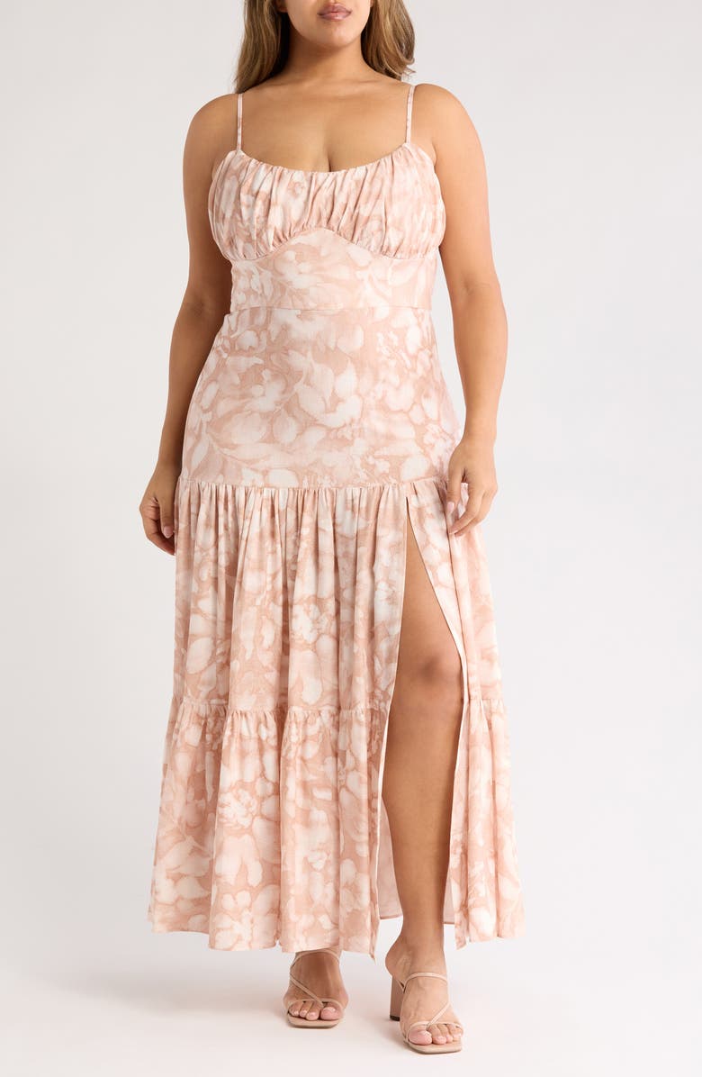 Hutch Floral Drop Waist Maxi Dress, Main, color, Sand