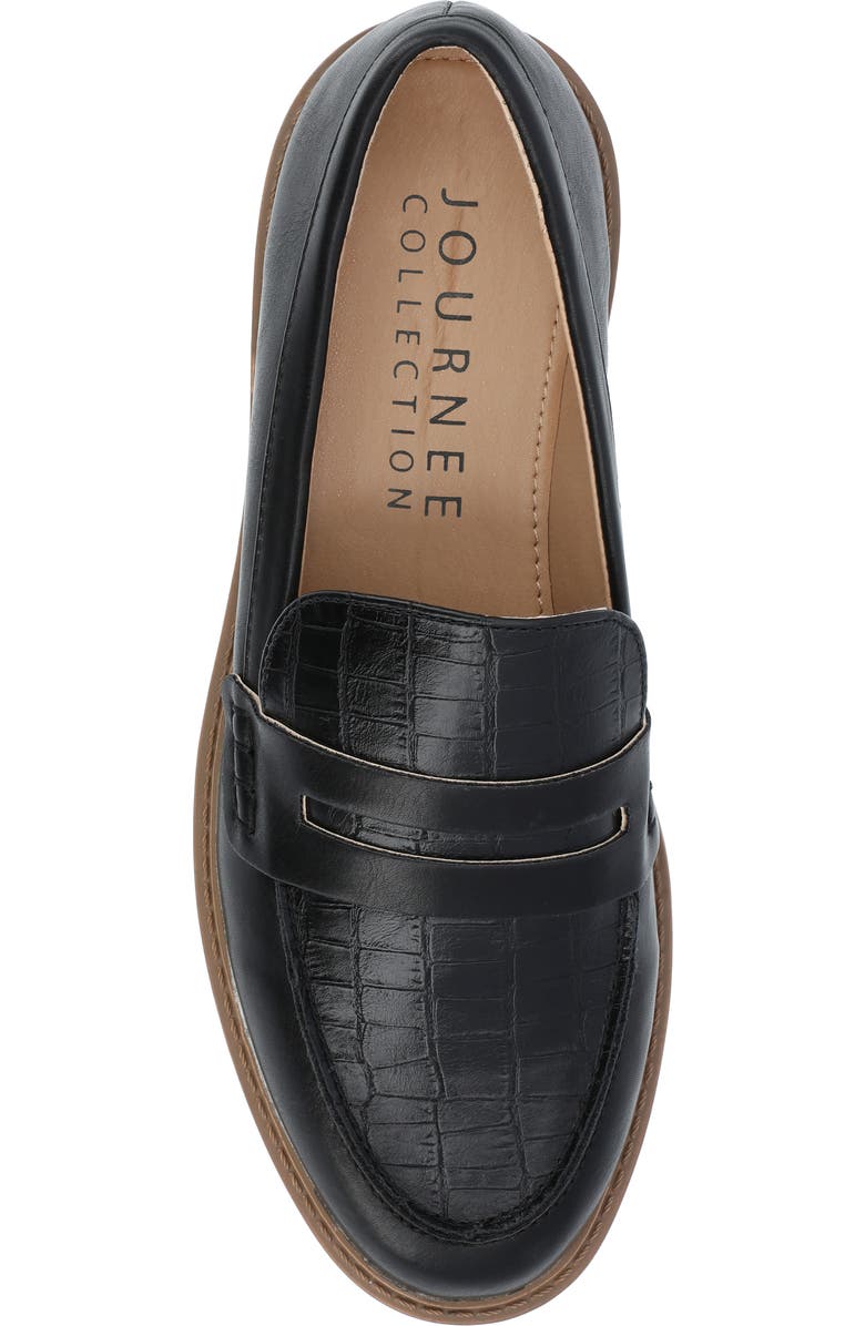 Journee Collection Kenly Penny Loafer - Wide Width, Alternate, color, Black