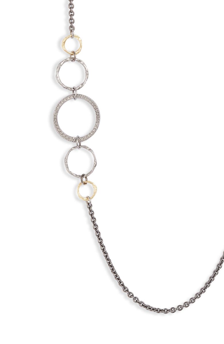 Armenta Old World Mixed Metal Station Chain Necklace, Alternate, color, 