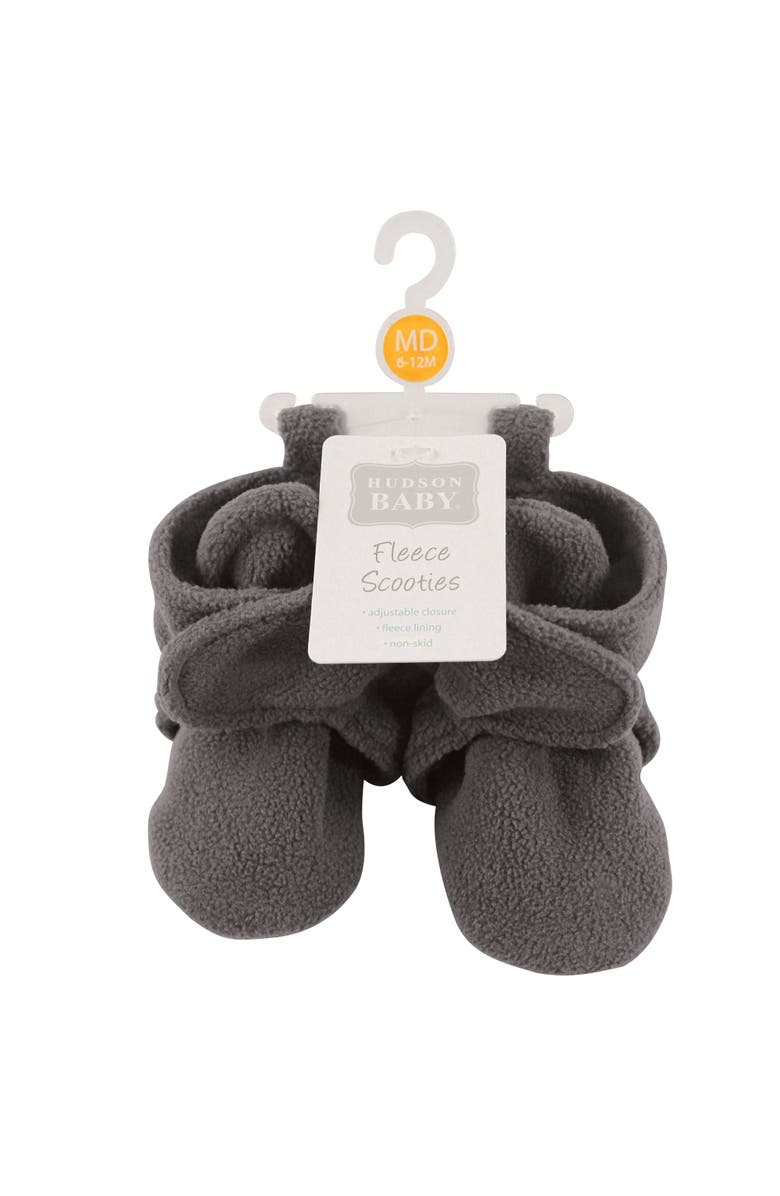 Hudson Baby Warm Plush Slippers, Alternate, color, Dark Gray