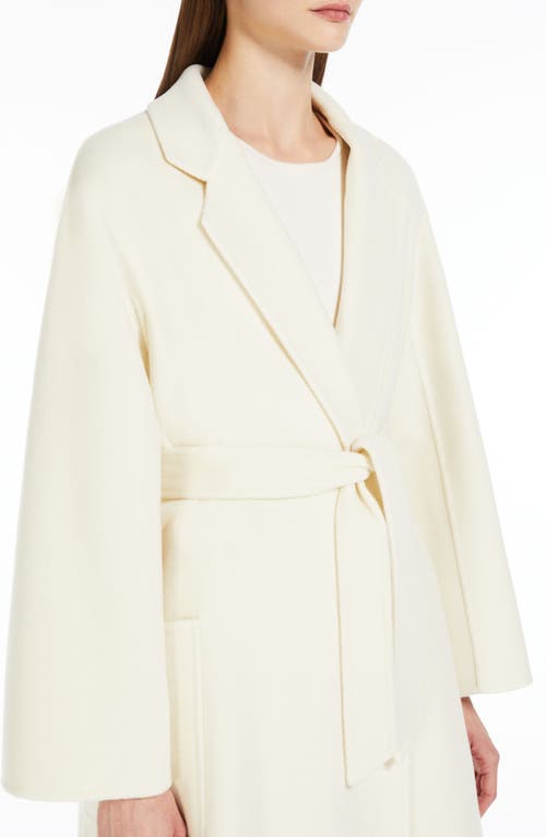 Max Mara Ludmilla Double Face Cashmere Coat In White