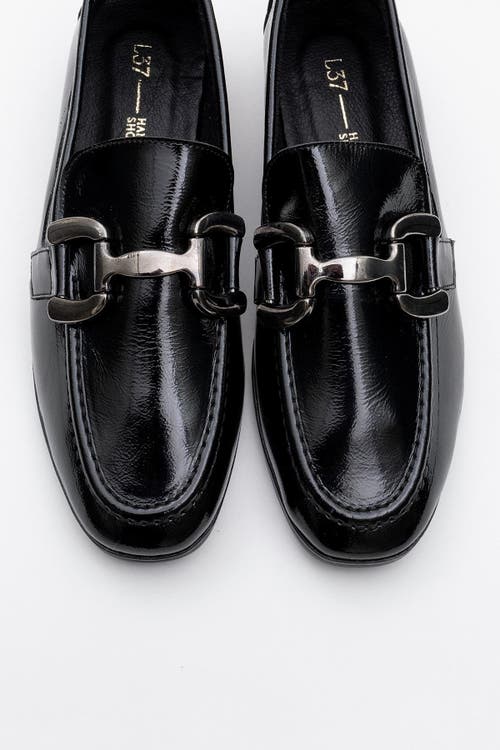 Forever & Always Shoes Rous Leather Bit Loafer In Black Patent Leather