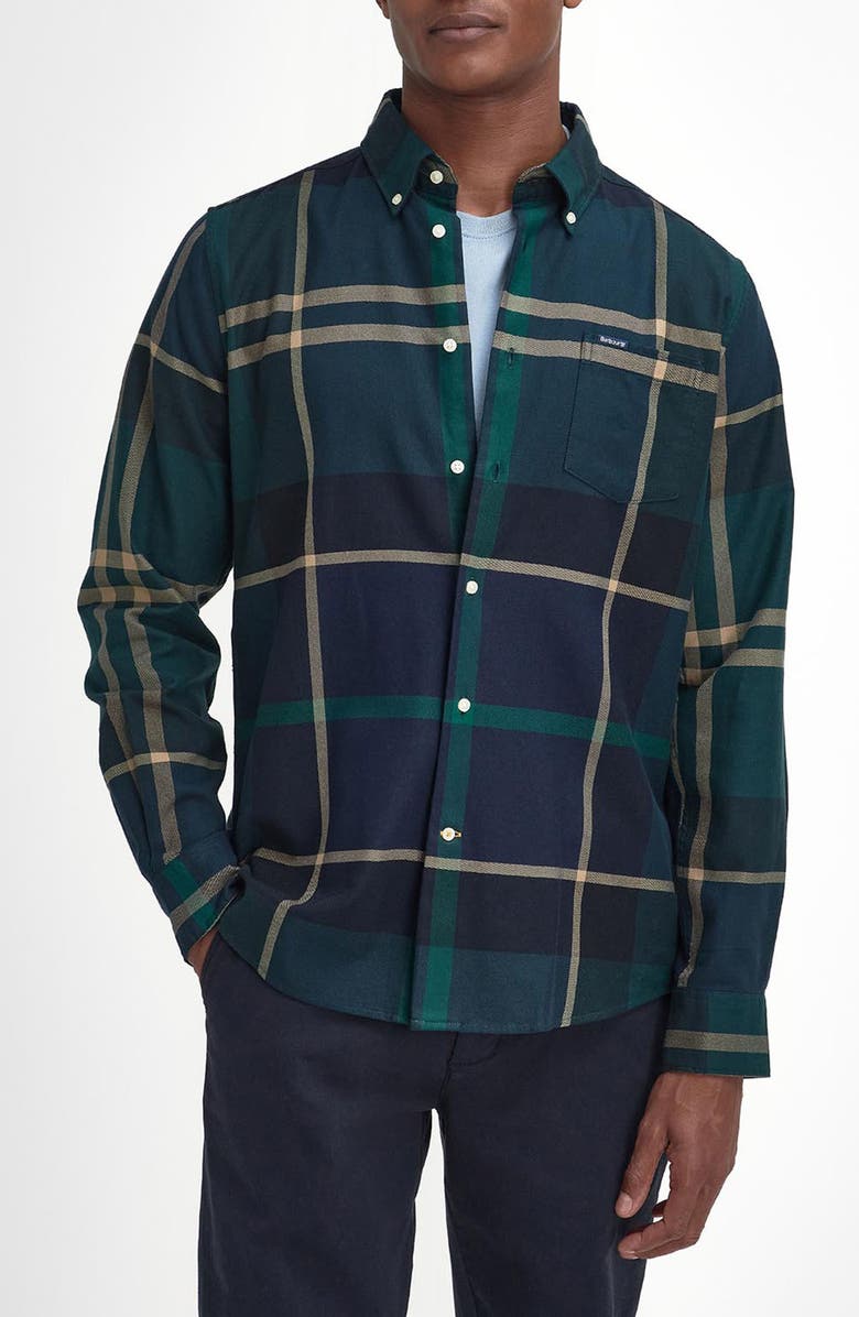 Barbour Dunoon Plaid Slim Fit Button-Down Shirt, Main, color, 