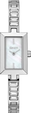 DKNY Stainless Steel Rectangular Bracelet Watch