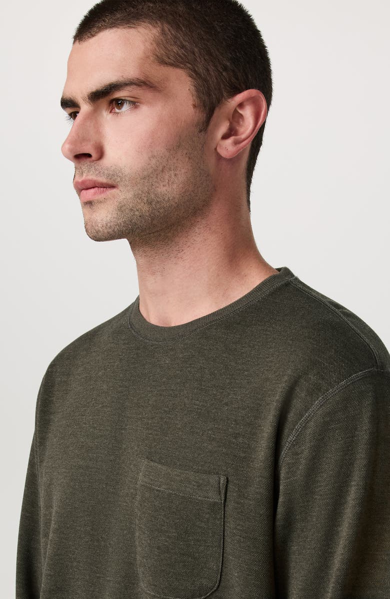 Vuori Jeffreys 2.0 Crewneck Sweatshirt, Alternate, color, Olive Heather