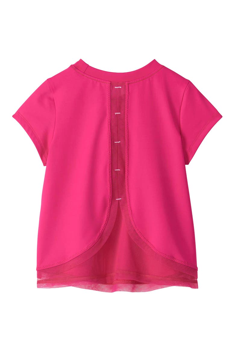 Kids' Mesh Trim Performance Tee, Alternate, color, PINK YARROW