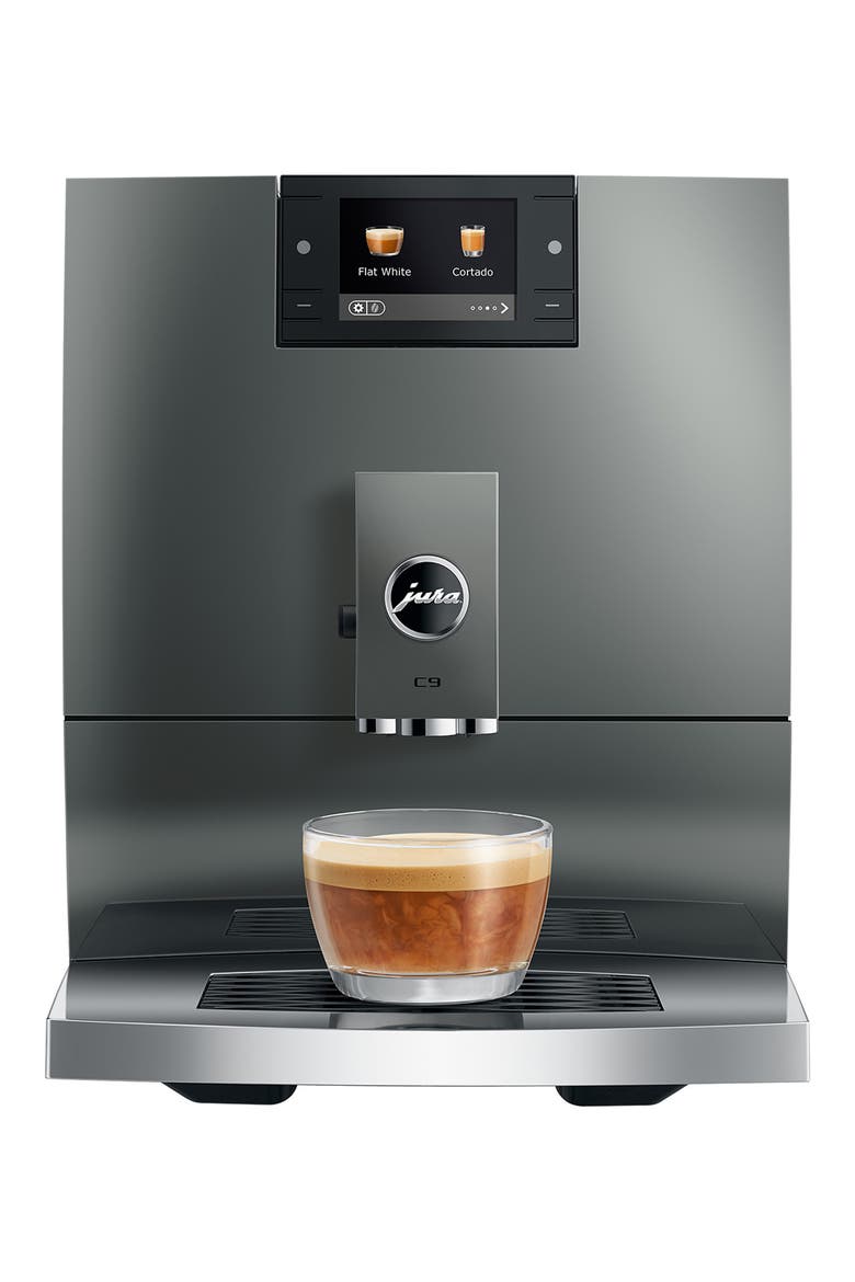 C9 Piano Inox Coffee Machine, Alternate, color, GREY