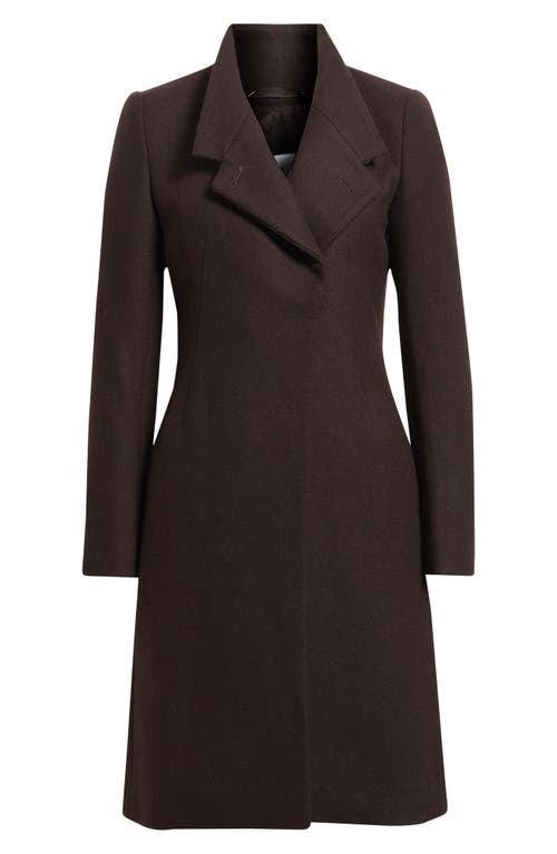 Reiss Max Wool Blend Coat In Brown