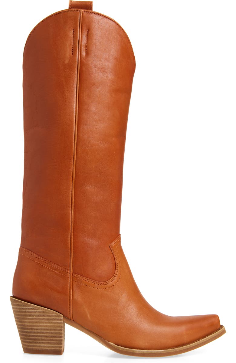 Jeffrey Campbell Rancher Knee High Western Boot, Alternate, color, Tan Sanded