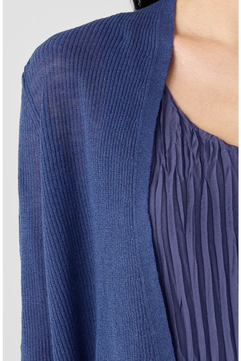 Organic Linen & Organic Cotton Cardigan, Alternate, color, BLUETTE