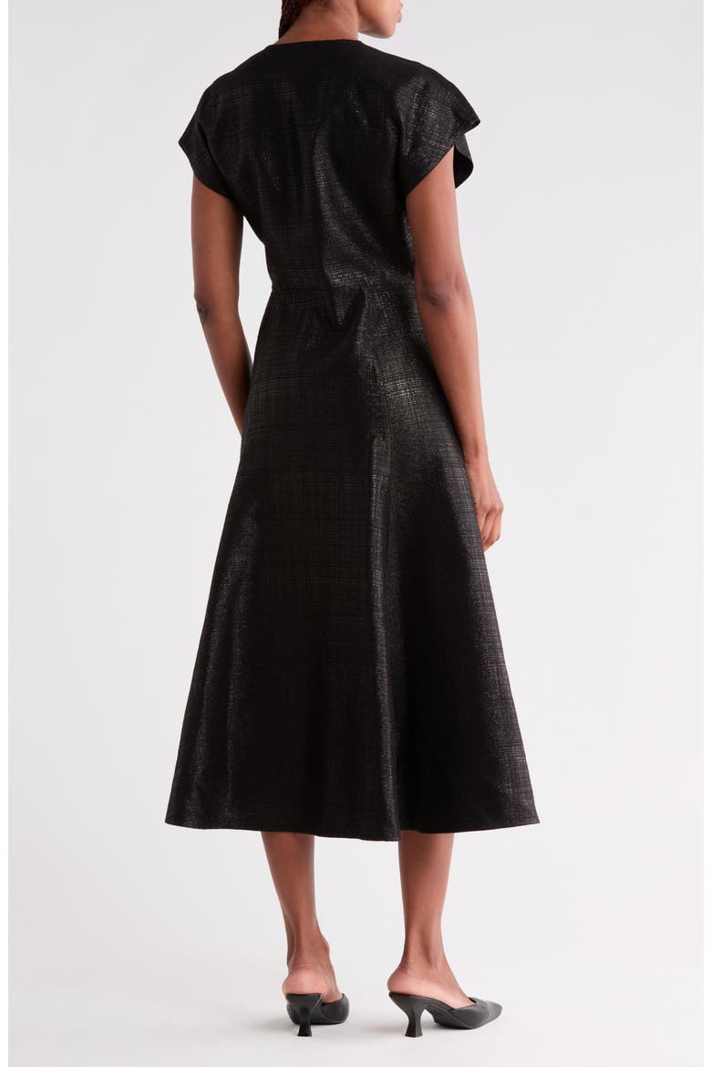 Cap Sleeve Dress, Alternate, color, BLACK