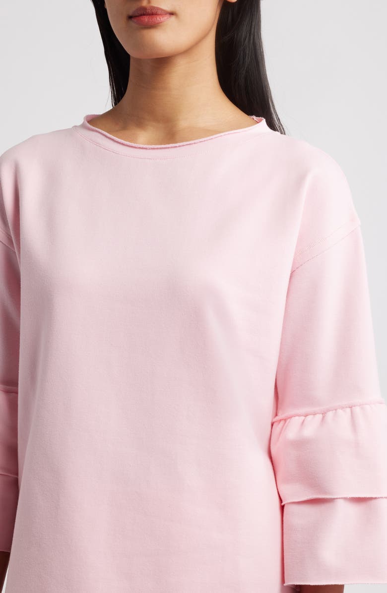 Anne Klein French Terry Tiered Sleeve Top, Alternate, color,