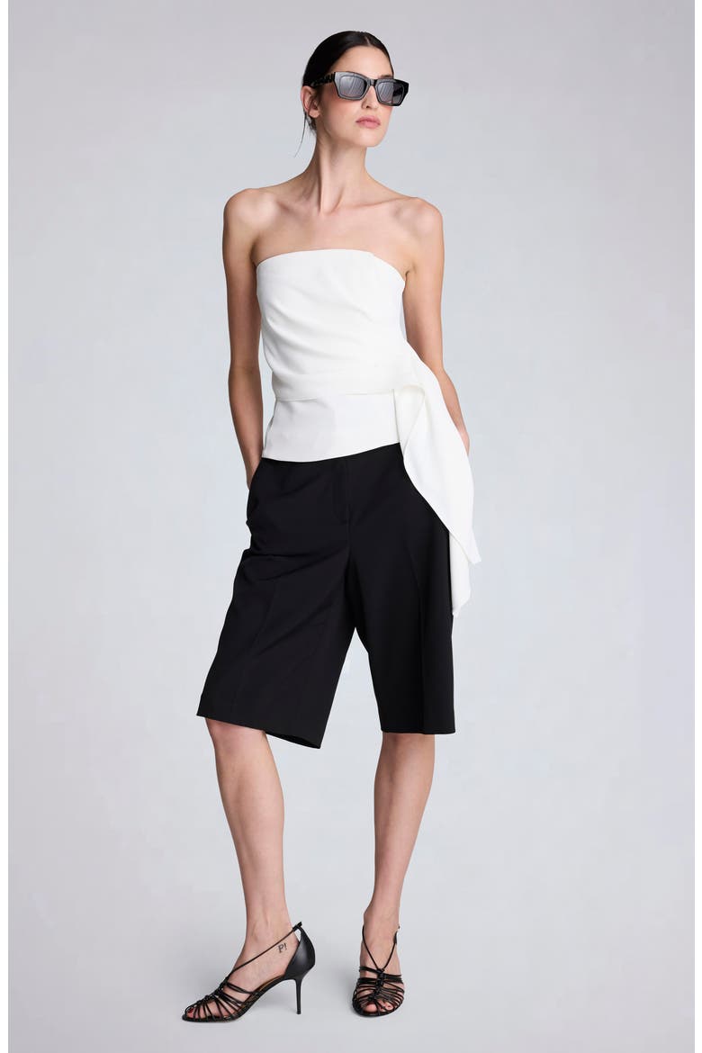 High Waist Bermuda Shorts, Alternate, color, BLACK