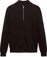 MANGO Perkins Quarter Zip Sweater