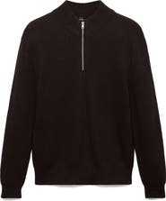 MANGO Perkins Quarter Zip Sweater