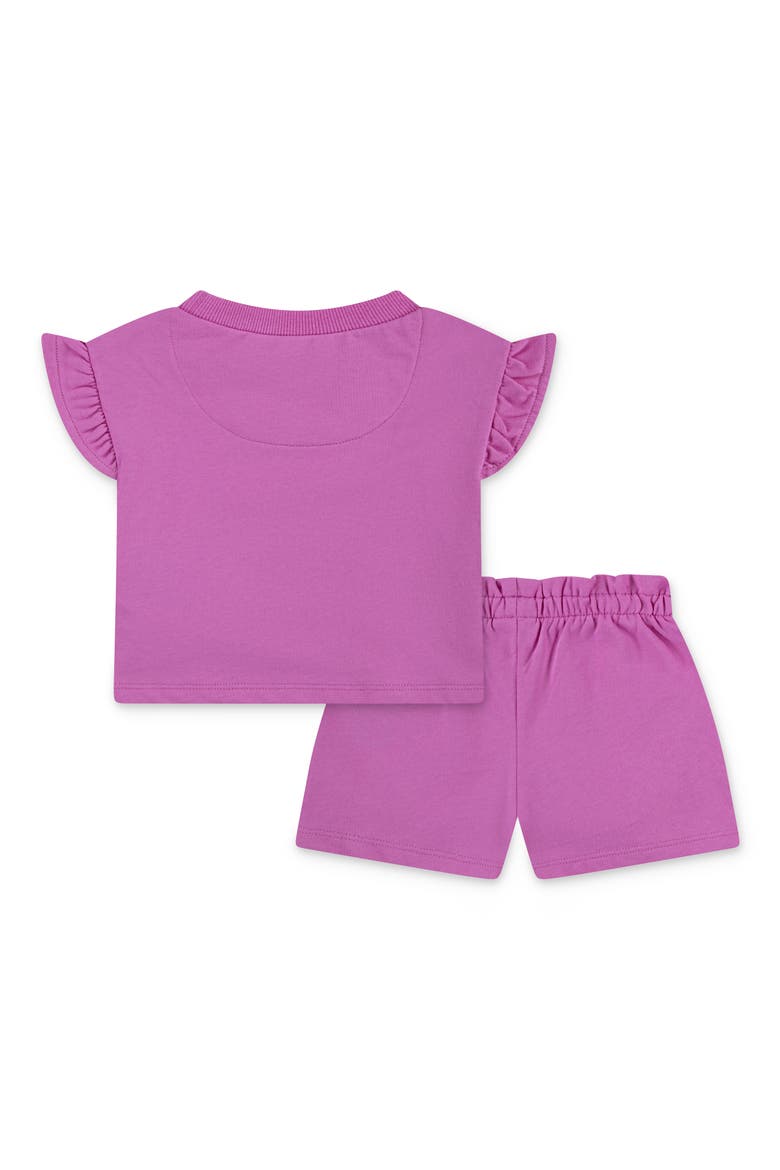 French Terry T-Shirt and Shorts Set, Alternate, color, PLAYFUL PINK