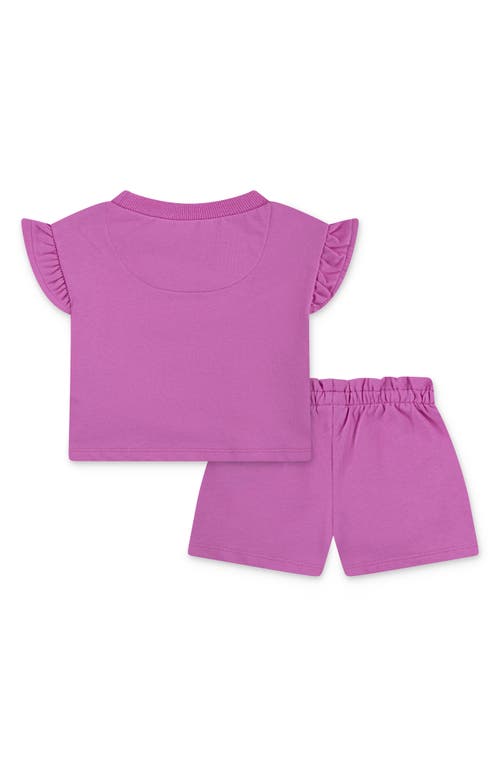 Nike Embroidered-logo Shorts Set In Purple