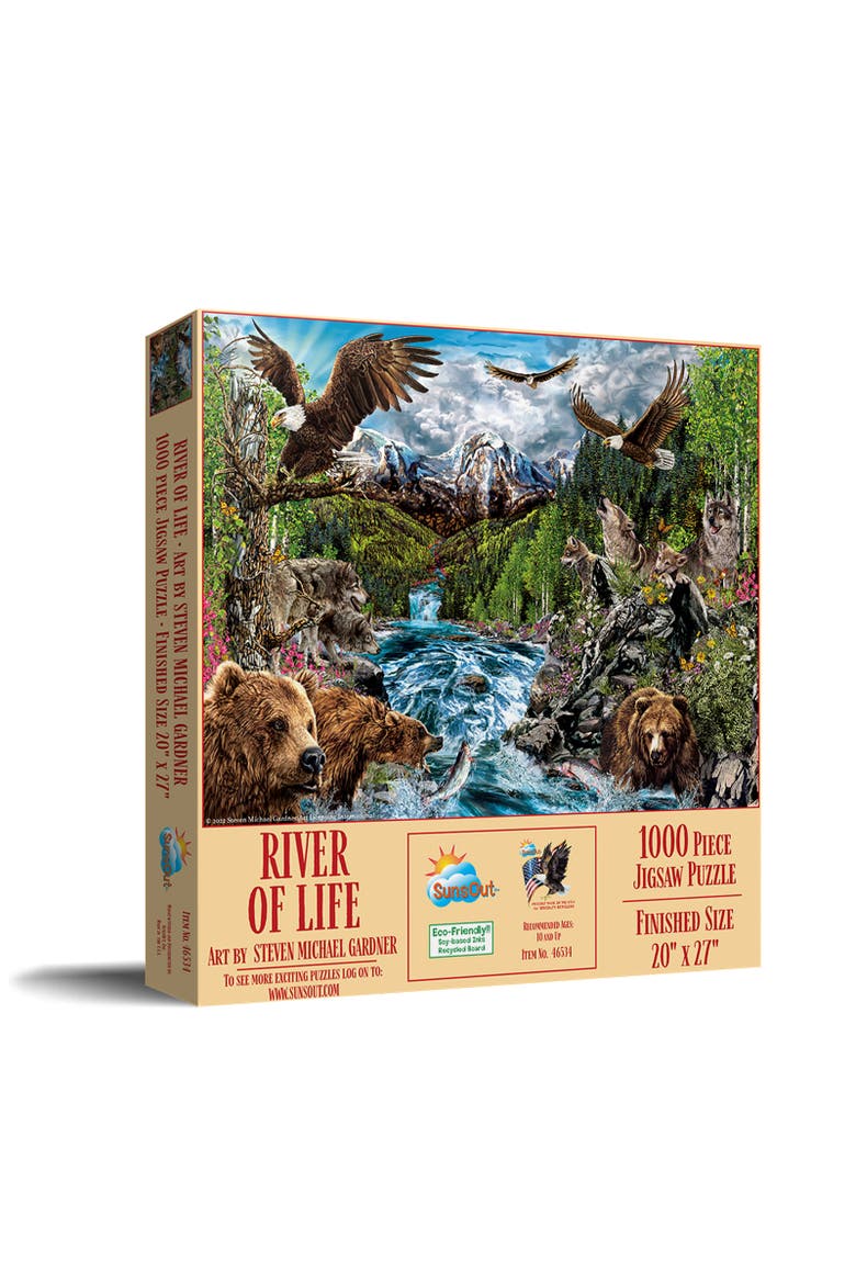 River of Life 1000 piece Jigsaw Puzzle for Adults, Main, color, Multicolor