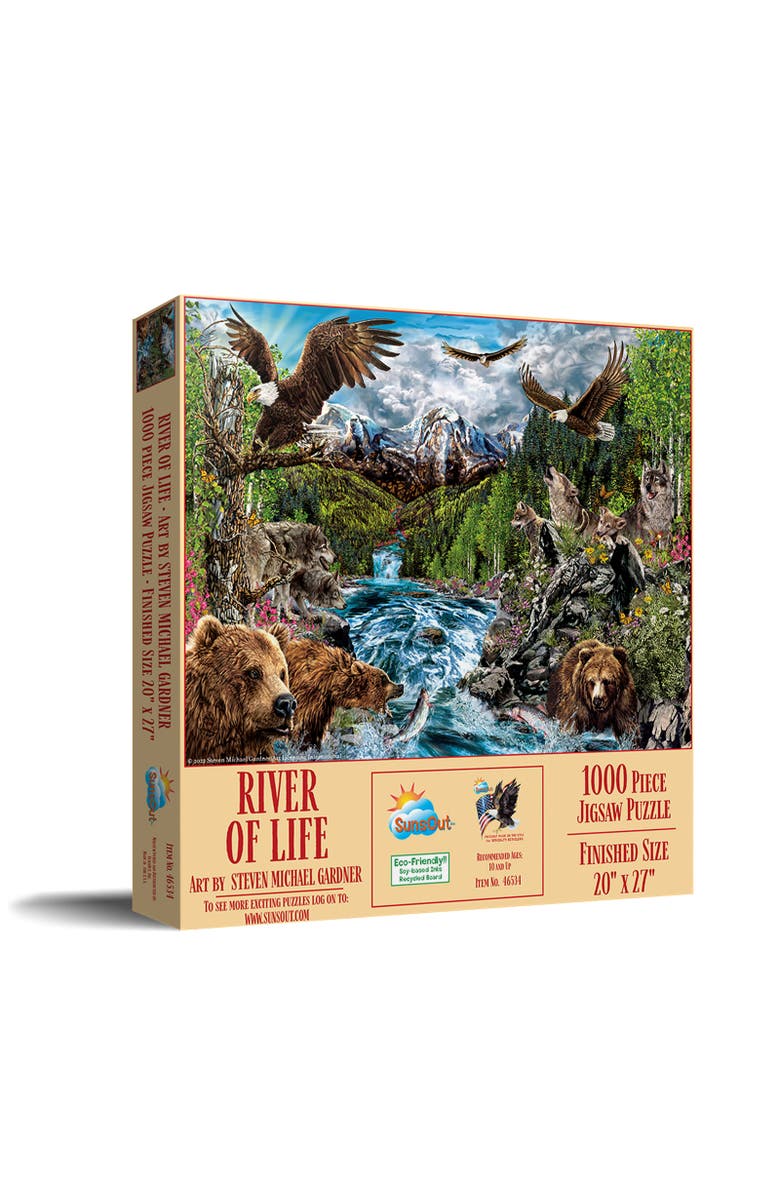 Sunsout River of Life 1000 piece Jigsaw Puzzle for Adults, Main, color, Multicolor