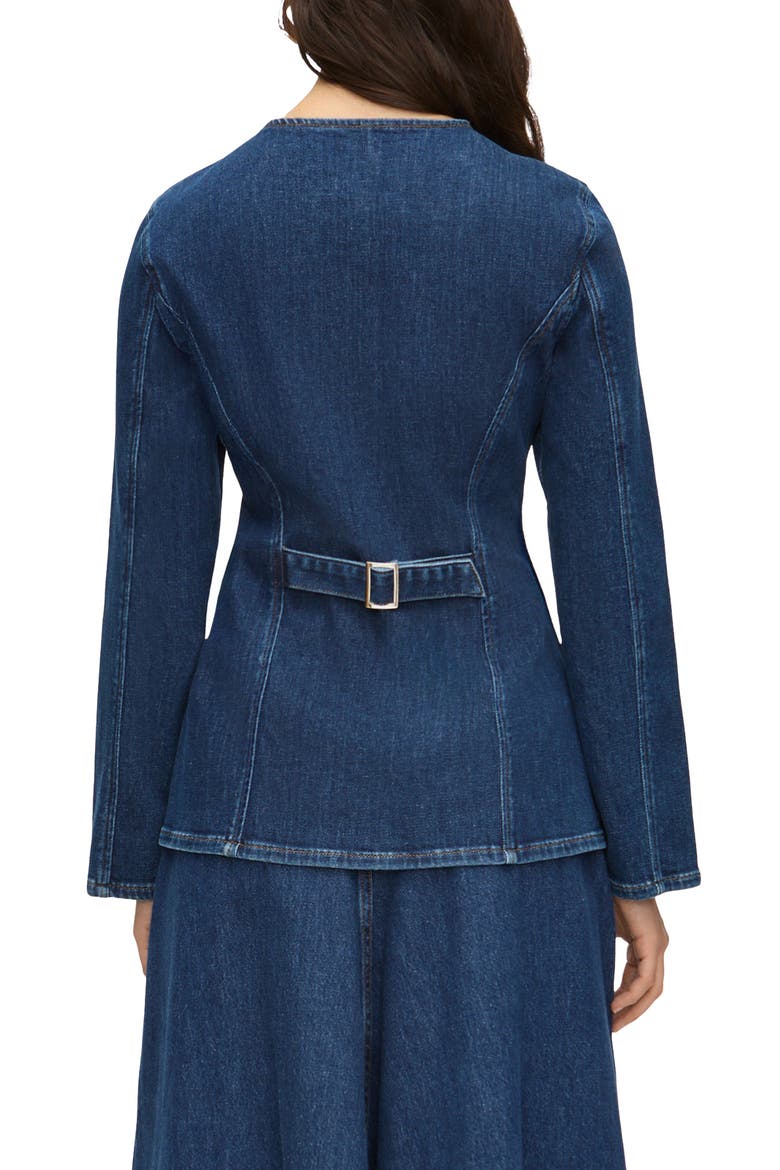 Daphne Denim Blazer, Alternate, color, OCEAN BLUE