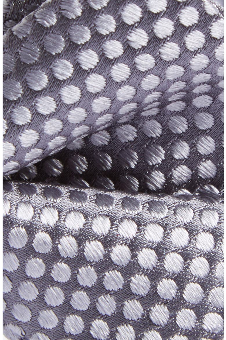 'Wedding' Dot Silk Bow Tie, Alternate, color, SILVER