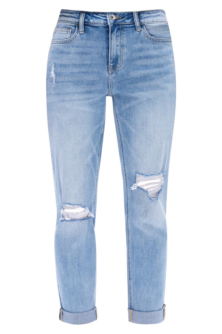 High Rise Distressed Relaxed Boyfriend Jeans, Alternate, color, SOUTHERN