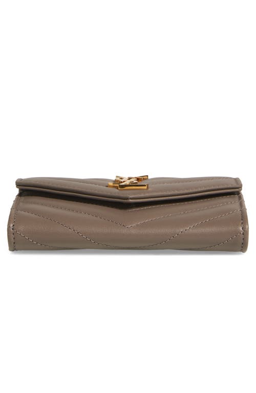 Saint Laurent Small Matelassé Leather Envelope Wallet