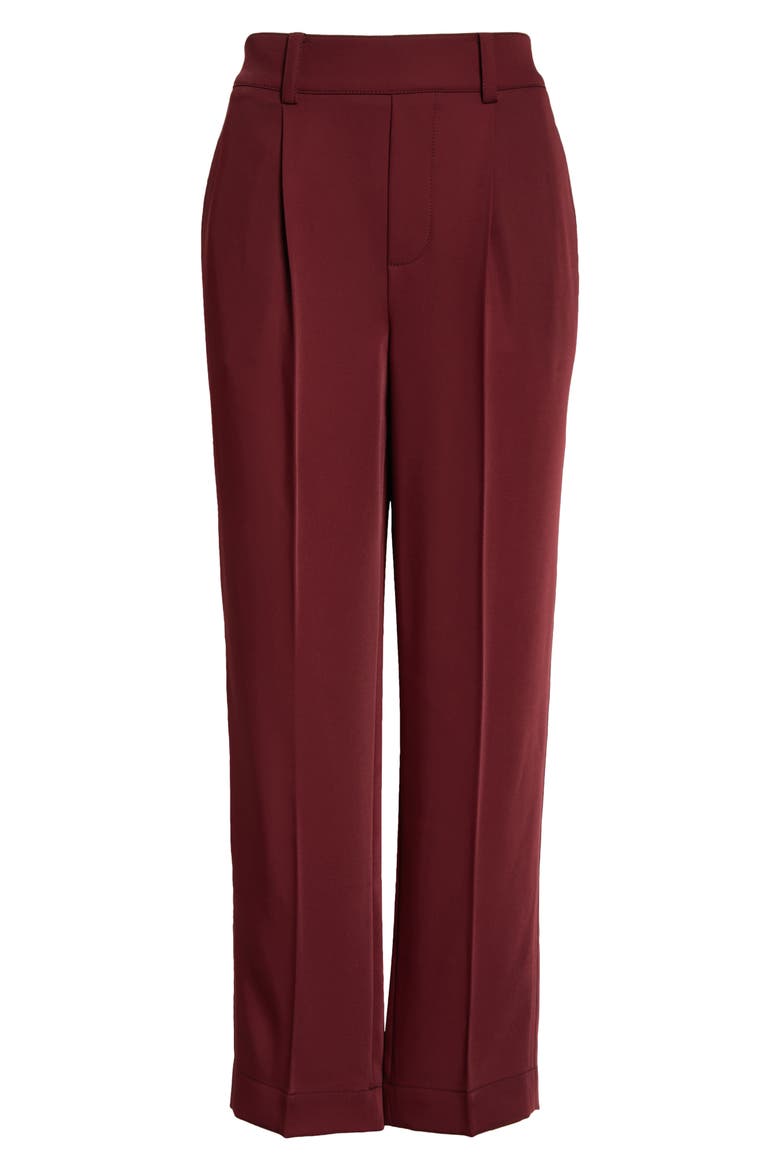 Tapered Pull-On Pants, Alternate, color, PLUM WINE